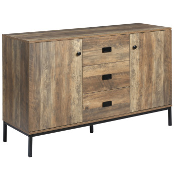 Buffet design industriel ARMANO effet bois de manguier