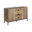 Buffet design industriel ARMANO effet bois de manguier