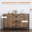 Buffet design industriel ARMANO effet bois de manguier