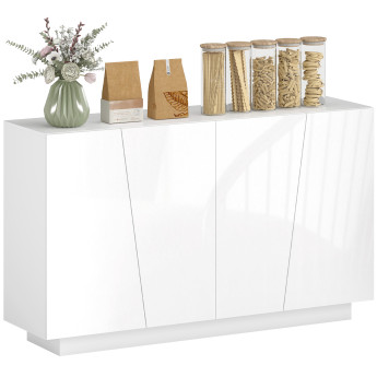 Buffet design 4 portes LIOR blanc laqué