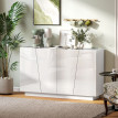 Buffet design 4 portes LIOR blanc laqué