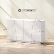 Buffet design 4 portes LIOR blanc laqué