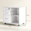 Caisson de bureau support imprimante mobile YSOLDE blanc