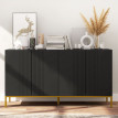 Buffet design 4 portes ORAYA noir et doré
