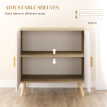 Buffet scandinave 2 portes NAORA aspect bois et blanc