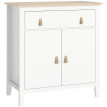 Buffet 2 portes NOVIA aspect chêne et blanc