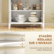 Buffet 2 portes NOVIA aspect chêne et blanc