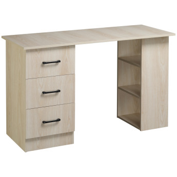 Bureau informatique 3 tiroirs LIORAN aspect bois