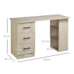 Bureau informatique 3 tiroirs LIORAN aspect bois