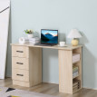 Bureau informatique 3 tiroirs LIORAN aspect bois