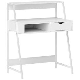 Bureau secrétaire multi-rangement MELYA blanc
