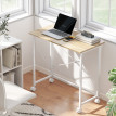 Bureau pliable KAELYS aspect chêne clair et blanc
