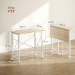 Bureau pliable KAELYS aspect chêne clair et blanc