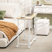 Bureau pliable KAELYS aspect chêne clair et blanc