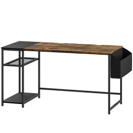 Bureau industriel multi-rangement RUSTIKA aspect bois vieilli