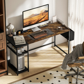 Bureau industriel multi-rangement RUSTIKA aspect bois vieilli