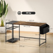 Bureau industriel multi-rangement RUSTIKA aspect bois vieilli