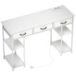 Bureau informatique 4 prises LORI blanc