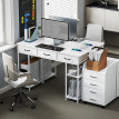 Bureau informatique 4 prises LORI blanc