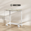 Table de lit mobile réglable LIFTWOOD aspect bois et blanc