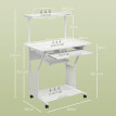 Station de travail mobile avec tablette MOBILEX blanc