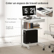 Station informatique bureau TENZO blanche