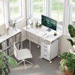 Station informatique bureau BENZO blanche