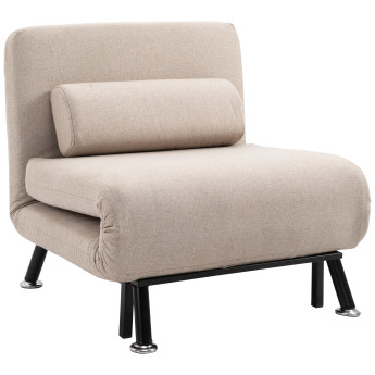 Chauffeuse convertible avec coussin SACHA beige