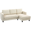 Canapé d’angle 3 places ASEL velours beige