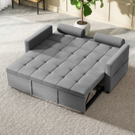 Canapé 2 places style Chesterfield TIVOLI beige