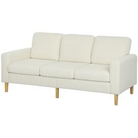 Canapé 3 places style nordique GARDA beige clair