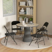 Lot de 4 chaises pliantes NORA noires