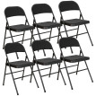 Lot de 6 chaises pliantes NIRA noires