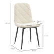 Lot de 4 chaises design esprit Chesterfield ELIO beiges