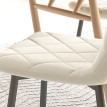 Lot de 4 chaises design esprit Chesterfield ELIO beiges