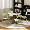 Lot de 4 chaises pliantes LOGAN velours vert