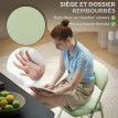 Lot de 4 chaises pliantes LOGAN velours vert