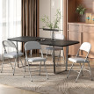Lot de 4 chaises pliantes RYAN velours gris clair