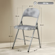 Lot de 4 chaises pliantes RYAN velours gris clair