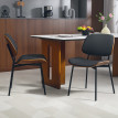 Lot de 2 chaises design HARPER noir et marron