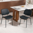 Lot de 2 chaises design HARPER noir et marron