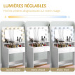 Coiffeuse miroir Hollywood 3 modes AVA blanche