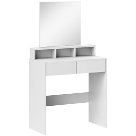 Coiffeuse grand miroir SIERRA blanche