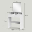 Coiffeuse grand miroir SIERRA blanche