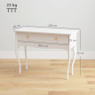 Coiffeuse style baroque GRACE blanche