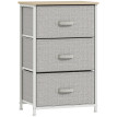 Chiffonnier 3 tiroirs MASON blanc et gris clair