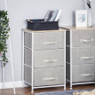 Chiffonnier 3 tiroirs MASON blanc et gris clair
