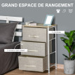 Chiffonnier 3 tiroirs MASON blanc et gris clair