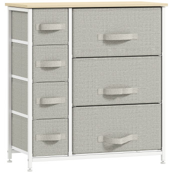 Meuble de rangement OLIVIA blanc et gris clair