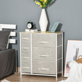 Meuble de rangement OLIVIA blanc et gris clair